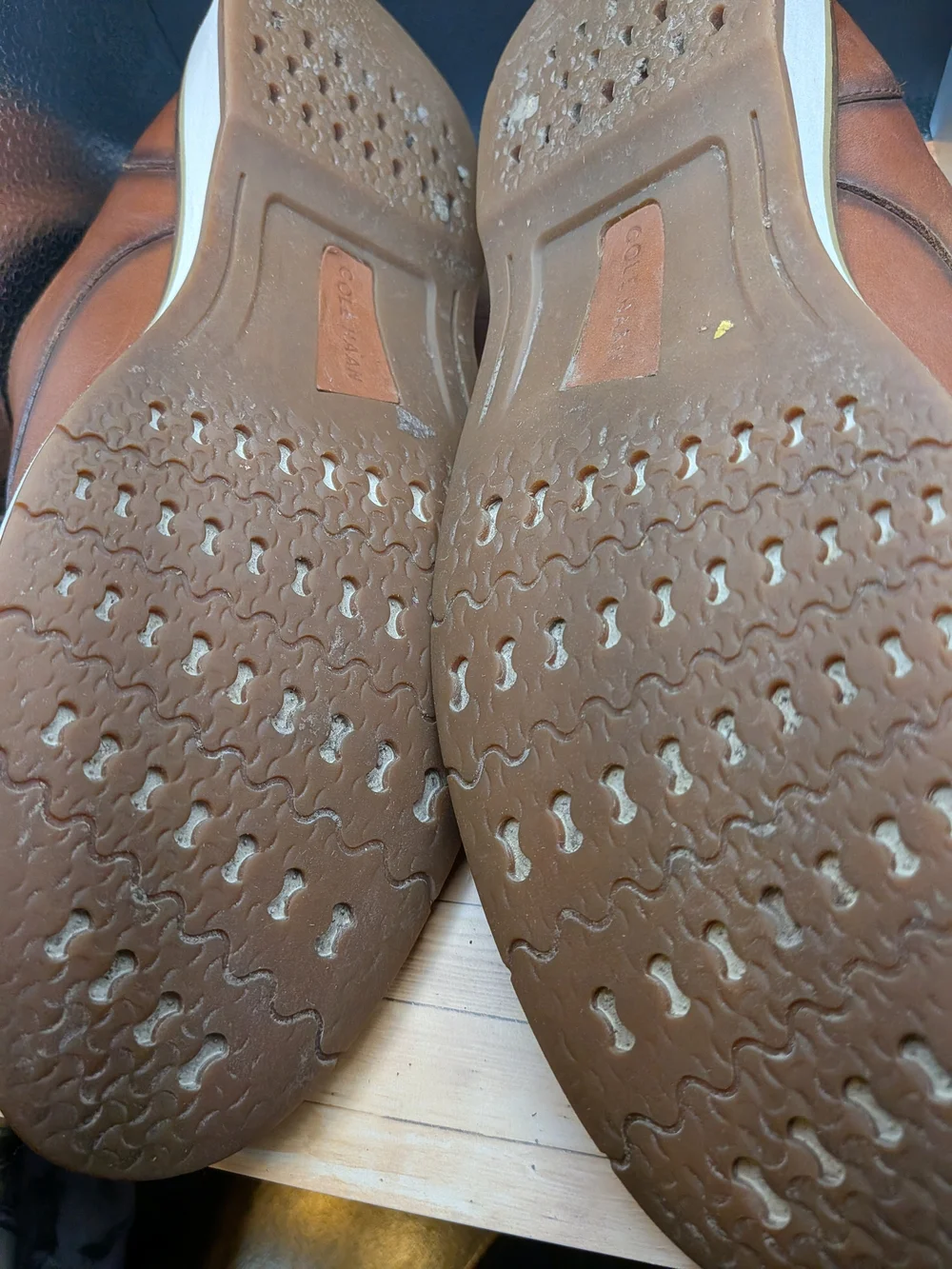 Cole Haan, brown, Leather Derby Shoes